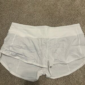 Lululemon White Athletic Shorts